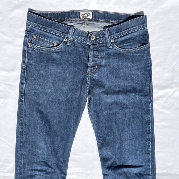 Naked & Famous Jeans Mens 30 Deep Indigo Stretch Selvedge Denim Weird Guy - Picture 2 of 6